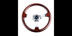 NRG Classic Wood w/ Chrome Spoke Style Steering Wheel 320mm